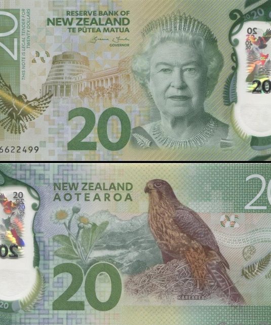 New Zealand 20 Dollar Bill